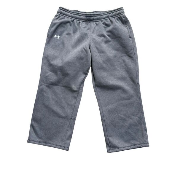 Under Armour Women's Cozy Gray Fleece Sweatpants XL Relaxed Fit Pockets - Picture 1 of 5